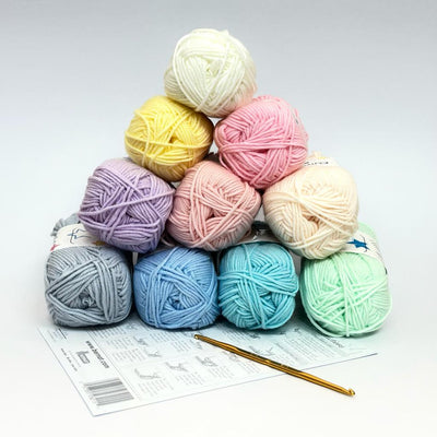 Crochet Starter Yarn Pack- Pastel pack