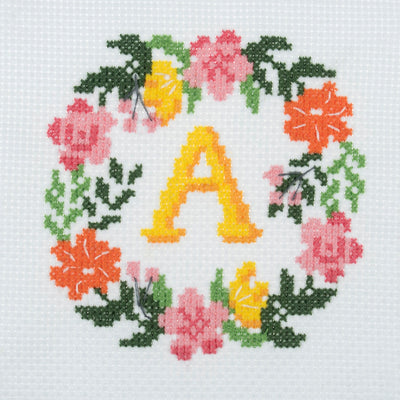 Stitch Your Own "Floral Monogram" Beginner's Cross Stitch Kit