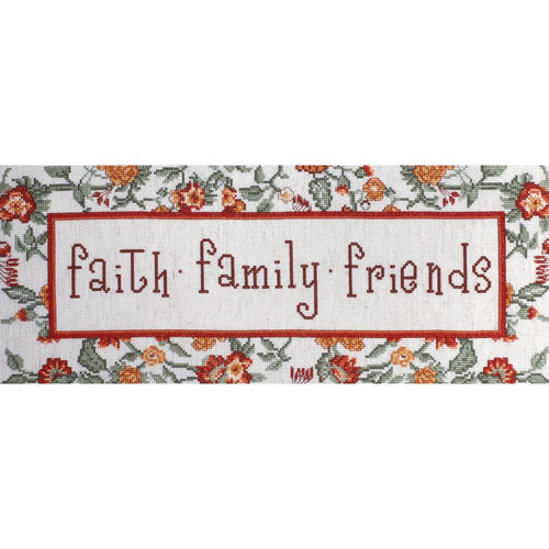 Design Works Crafts "Faith, Family, Friends" Cross Stitch Kit