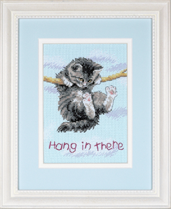 Dimensions Counted Cross Stitch Kit- Hang on Kitty