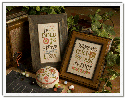Lizzie*Kate Be Bold and Brave Cross Stitch Chart
