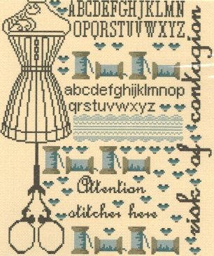 Attention Brodeuse Cross Stitch Chart