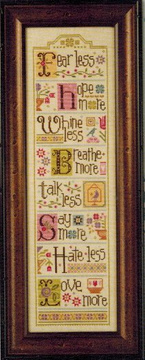Lizzie*Kate Less = More - Cross Stitch Charts