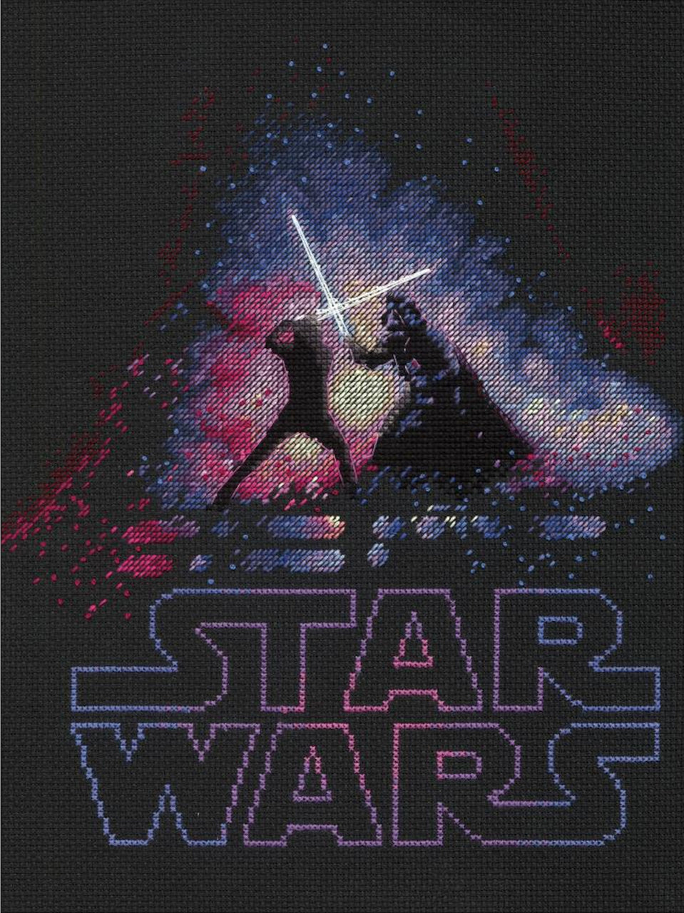 Dimensions Counted Cross Stitch Kit -Star Wars Luke & Darth Vader