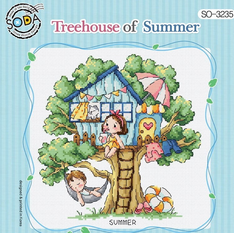 SODA "Tree House of Summer" Cross Stitch Kit
