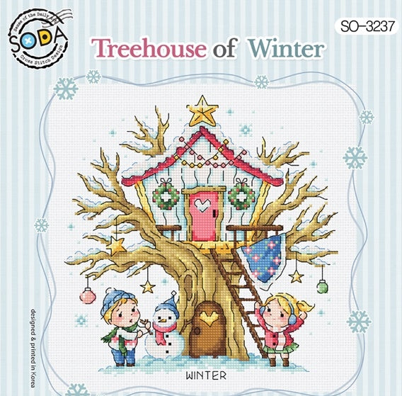 SODA "Tree House of Winter" Cross Stitch Kit