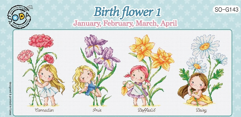 SODA "Birth Flower 1" Cross Stitch Kit
