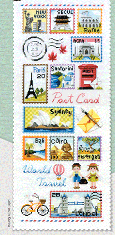 SODA "The World's Postage Stamp" Cross Stitch Kit