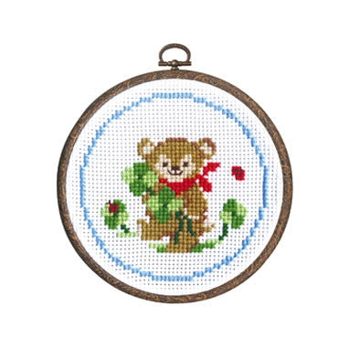 Olympus Cross Stitch Kit - Bear With Clover Leaf