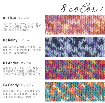 Pierrot Colore Wool, 100% Wool, Made in Japan (100g)