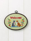 Cross Stitch Kit with Hoop -Welcome (Dog design)