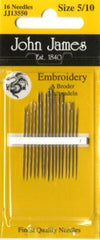 John James Embroidery Needles 5/10 (16 pieces)