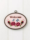 Cross Stitch Kit with Hoop -Welcome (Flora and Fauna design)