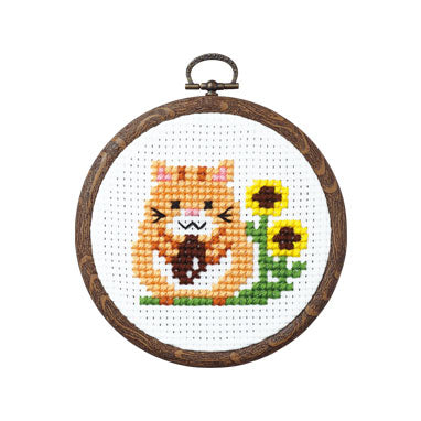 Olympus Embroidery Cross Stitch Kit with Hoop