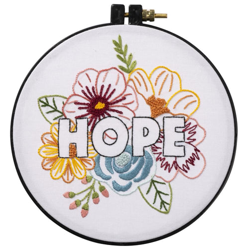 Bucilla Stamped Embroidery Kit-Hope