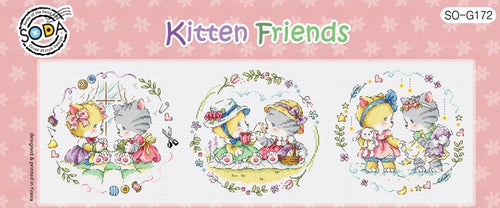 SODA "Kitten Friends" Cross Stitch Kit