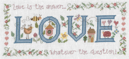 Love is the Answer Cross Stitch Kit