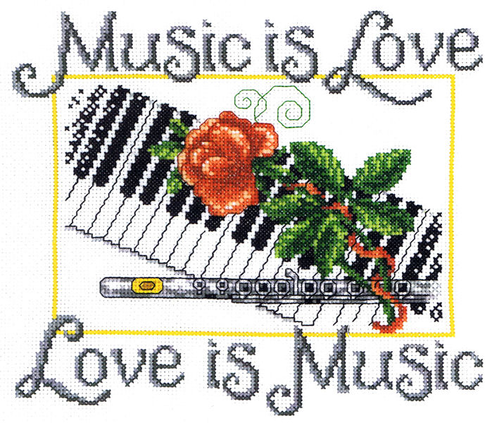 Music is Love Cross Stitch Kit
