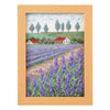 Olympus 12 Month Small Flower Landscape Cross Stitch Kit with Frame, Lavender Field