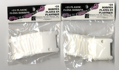 White Plastic Thread Bobbins