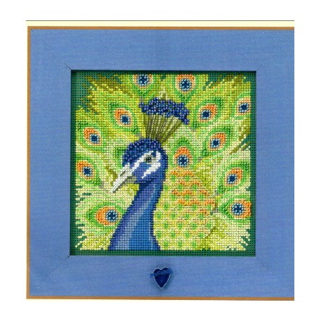 Mill Hill Proud Peacock Beads and Cross Stitch Kit