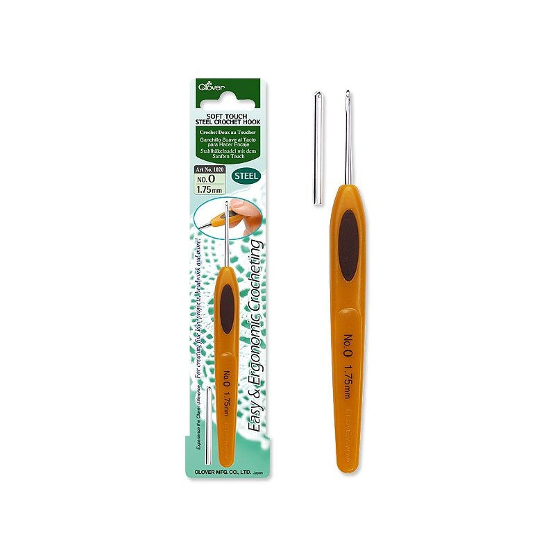 Clover Soft Touch Steel Crochet Hook (from 1.0mm-6.0mm) - Wish I