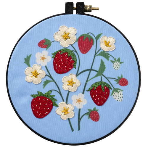 Bucilla Stamped Embroidery Kit-Strawberry Field
