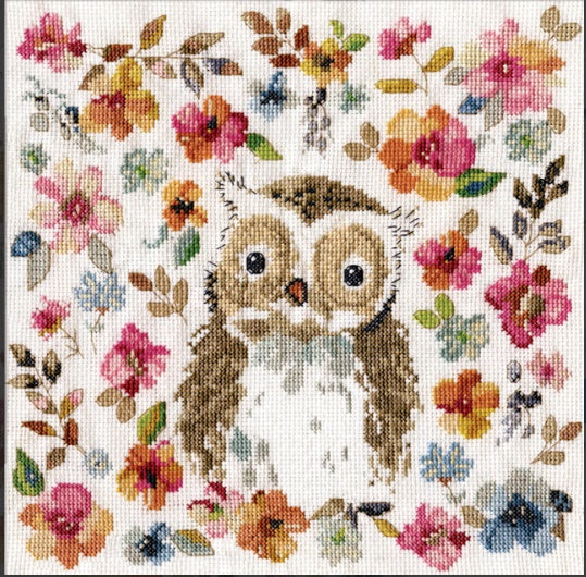 Design Works Crafts "Watercolour Owl" Counted Cross Stitch Kit