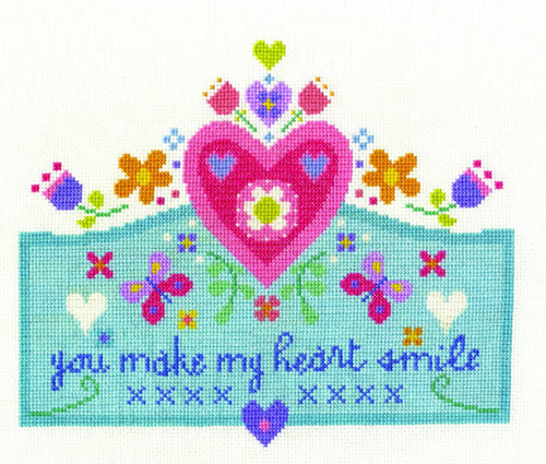 DMC Counted Cross Stitch Kit - You Make My Heart Smile